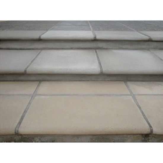 Concrete Bullnose Coping Paver - Smooth 500 x 500mm Coloured