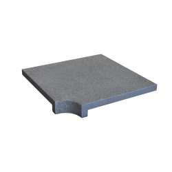 Granite Dropface Internal Corner Coping Paver - Flamed  480 x 480mm Grey