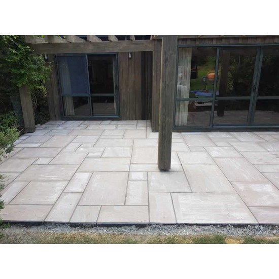 Indian Sandstone Paver - Natural Split 600 x 300mm Walnut