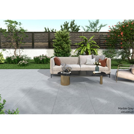 Porcelain Arris Edge Coping Paver - 600 x 600mm Marble Grey