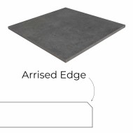 Porcelain Arris Edge Coping Paver - 600 x 600mm Riverstone